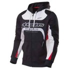 Alpinestars Session Zipped/Hooded Fleece with Hoody/Hoodie - Black / White