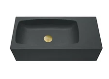 Ultra Modern concrete cement wash basin counter top Matt Black wall hung basin