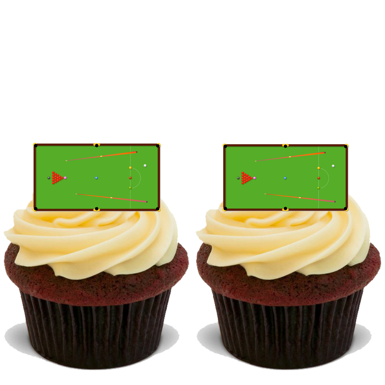 48x SNOOKER TABLE Premium Edible Stand Up Rice Wafer Cake Toppers D1 DECORATIONS