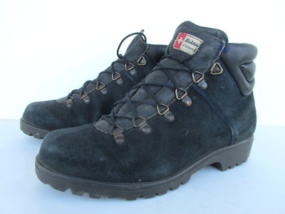 Raichle Vintage Navy Suede Leather Lace Up Hiking Boots Women's 6M