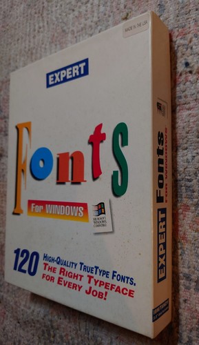 Vintage PC software Expert Fonts for Windows 3.1 Complete big Box - Picture 4 of 5