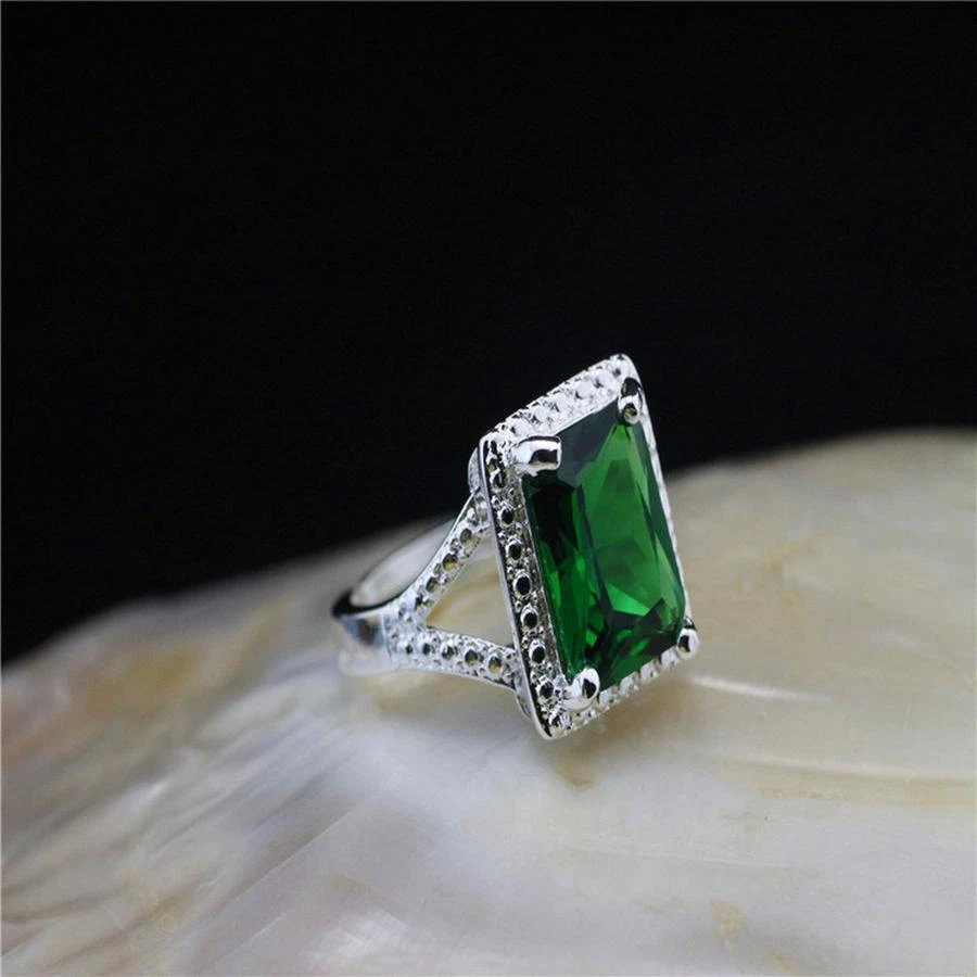 Bague Oxyde de zirconium plaqué Argent 925. Taille réglable - Photo 2/4