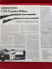 VTG 1980 CVA Connecticut Valley Arms Frontier Rifles Exploded Views Parts List