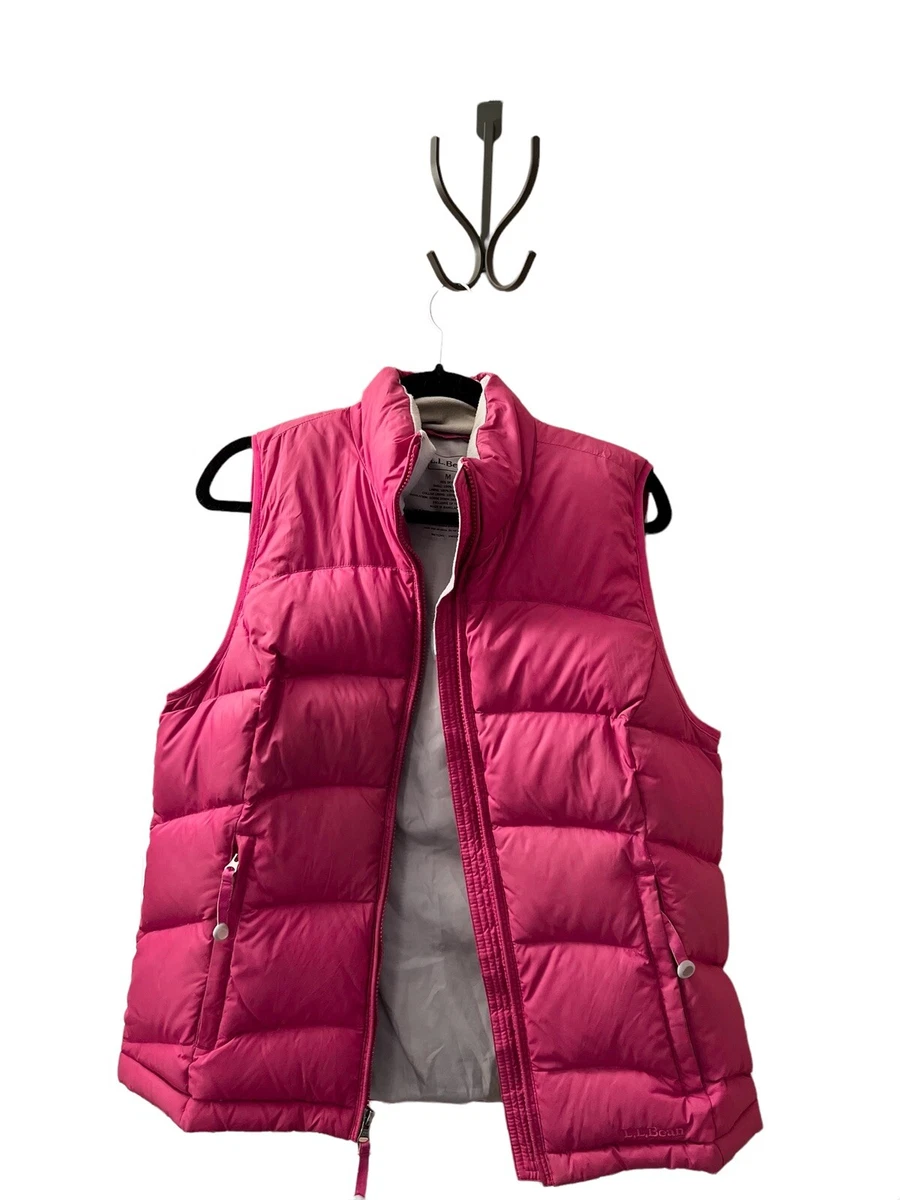 L.L. Bean Women’s Magenta Down Puffer Jacket, Size M **See Measurements**