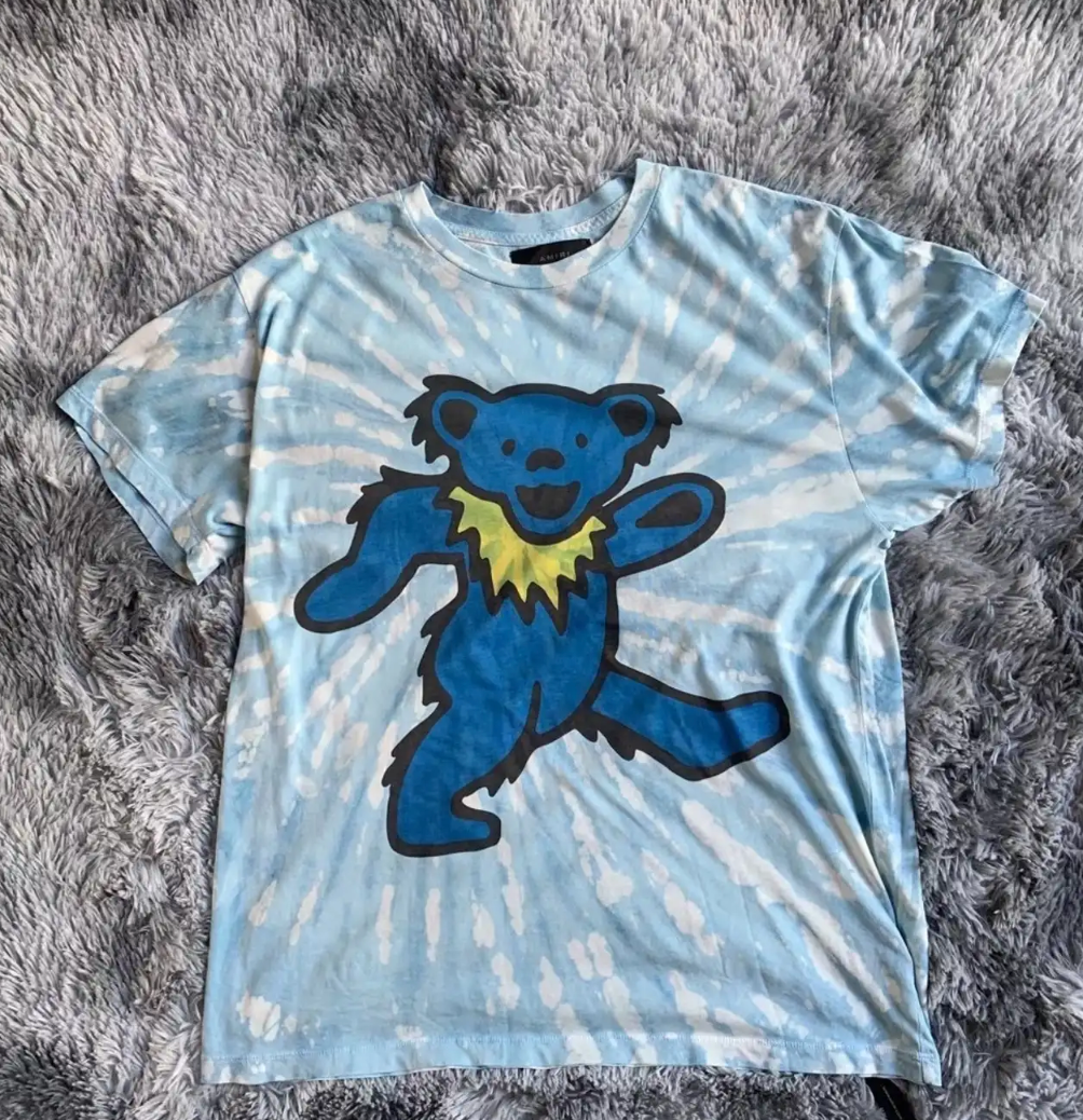 Amiri grateful dead bear tie dye colbat size SMALL | eBay