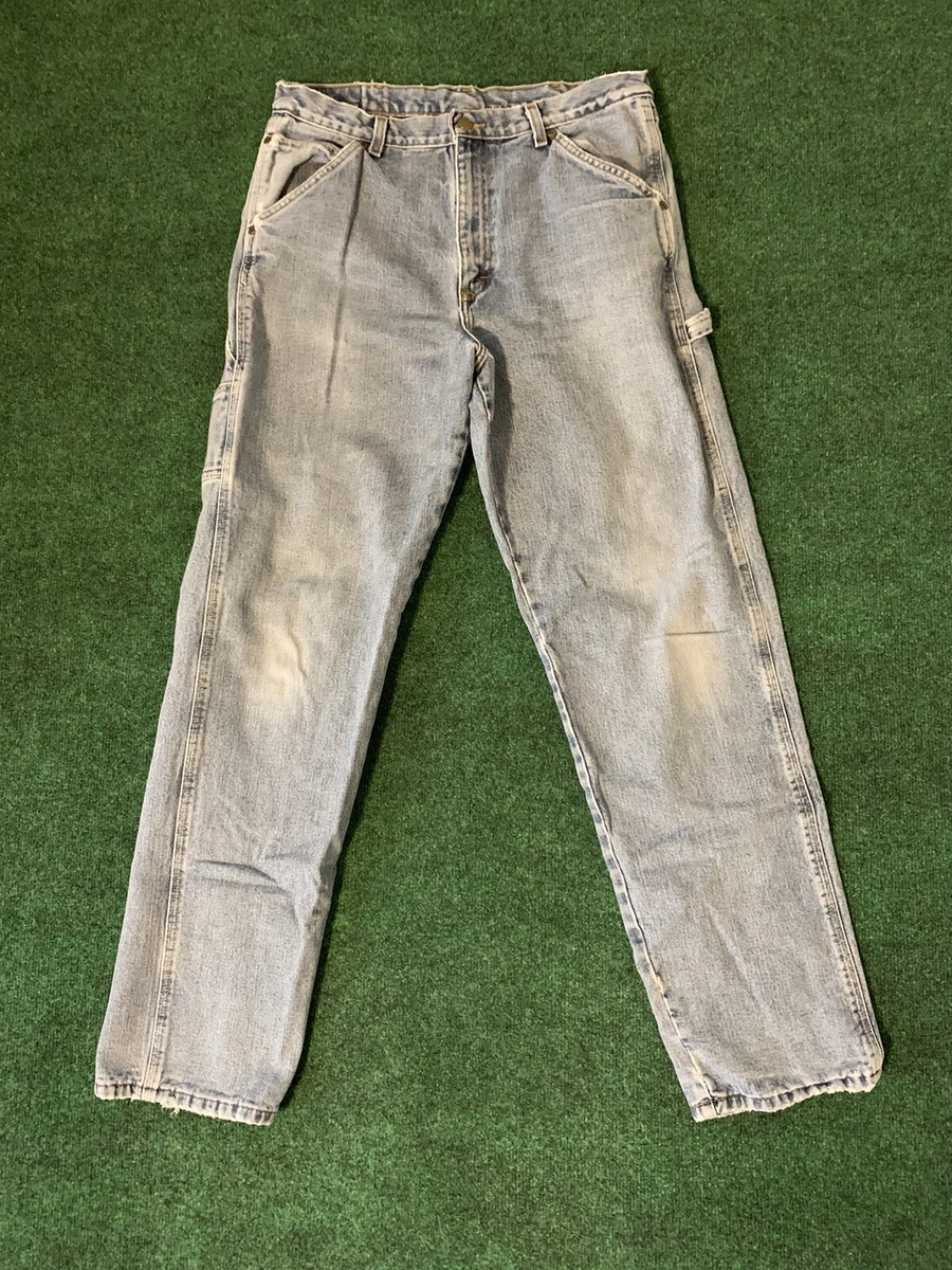 Work N Sport Live In It Mens Flannel Lined Jeans 36 x 34 Light