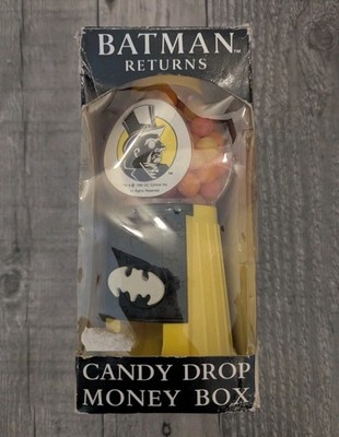 Batman Returns Candy Drop Money Box Penguin 1991 Boxed Vintage Collectible Rare