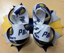 Indianapolis Pacers Basketball Inspired Hair Bow - 5 Inches