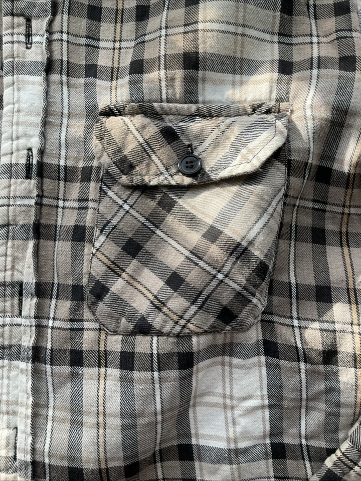 Camisa Chaqueta De Colección Sports Afield Acolchada Franela Para Hombre’s L Cuadros Trabajo Caza Foto 4 de 4
