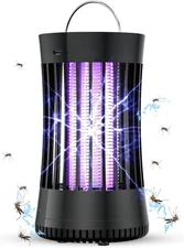 Black Rechargeable Mosquito Lamp - Effective Insect Killer for Bedroom & Garden