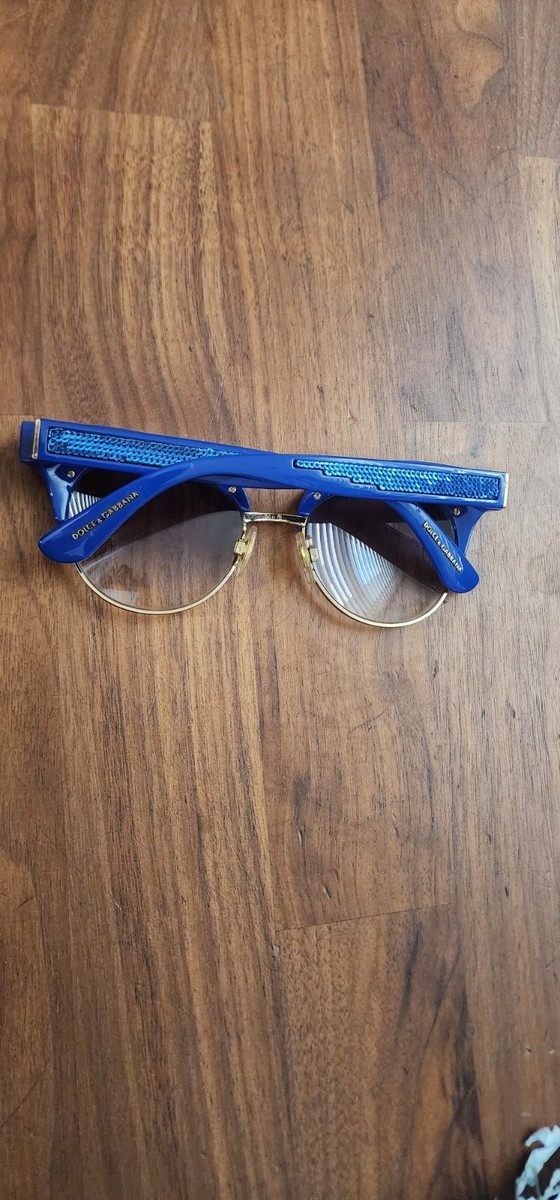 Dolce & Gabbana Sunglasses and Case Royal Blue Sequin Cat  display picture 2