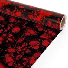 JarThenaAMCS Halloween Bloody Wrapping Paper - Mini 1 Count (Pack of 1), Red 