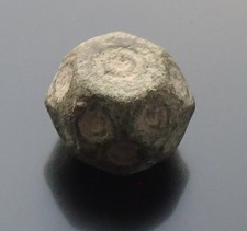 Byzantine / Islamic Bronze Coin Weight Polyhedral 5 Dirhams, 16mm 14.28g