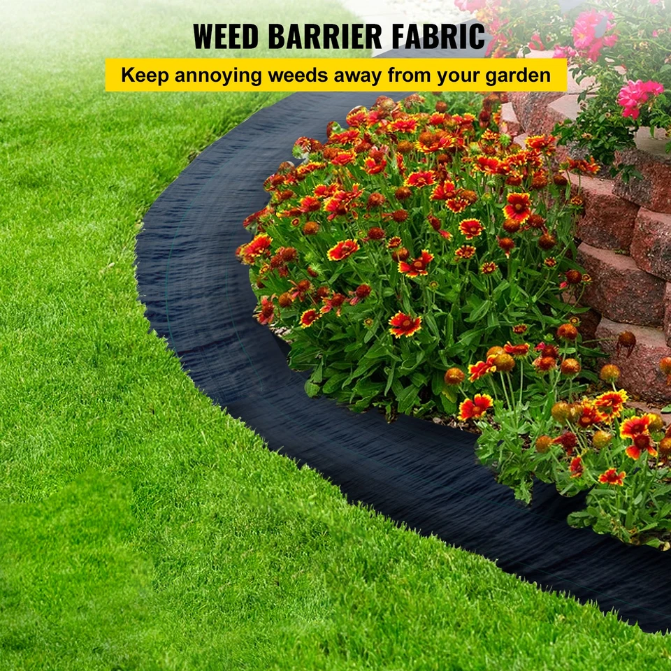 6' x 300' Woven Ground Cover Landscape Fabric 3.2-ounce Weed Barrier - Image 2 of 4