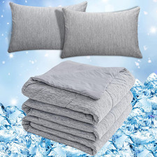 Cooling Comforter Set with 2 Pillow Cases - King Size Bundle