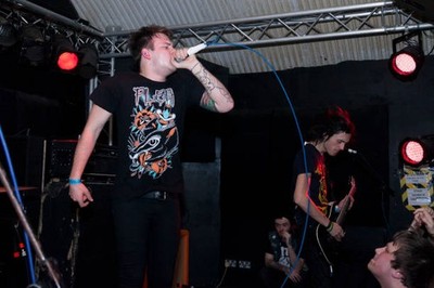 Caleb Shomo and Sean Mackowski of Attack Attack! perform at Cockpi- Old Photo 1