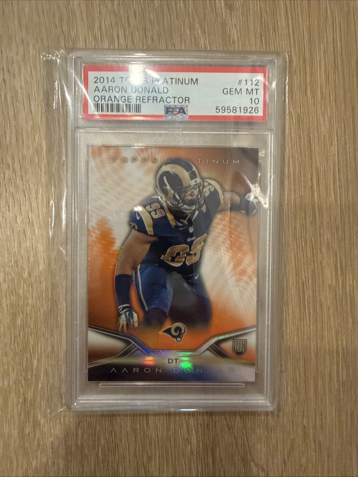 Aaron Donald Topps Platinum #112 Orange Refractor