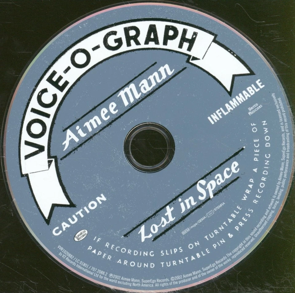 Aimee Mann Lost In Space CD Europe Superego 2002 in digipak with attached - Image 3 of 3