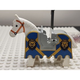 Lego Knights Kingdom I: King Leo W/ Horse Crown Window 6098 6091 cas035 cas037