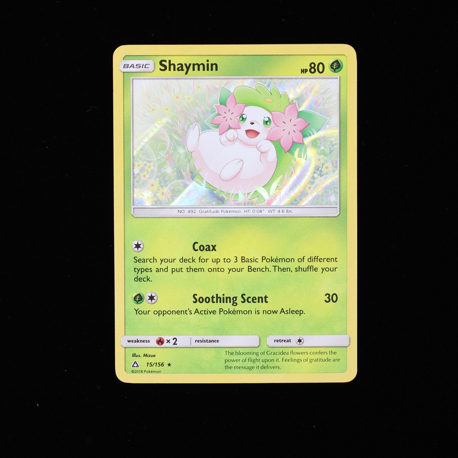Pokemon TCG Shaymin 15/156 Holo Ulta Prism 2018 Card NM