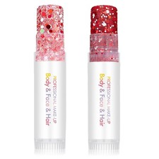 Chunky Body Glitter Stick - Red Pink Sparkle for Face, Hair, Festivals