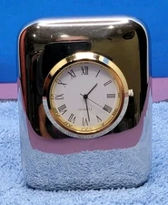 3" Solid Heavy Polished Quartz Desk Clock Paperweight
