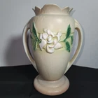 Roseville Pottery Gardenia Vase Double Handle - 1940's #686-10