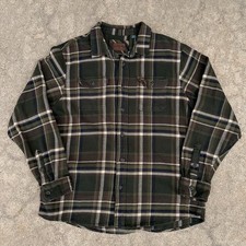 Orvis Big Bear Heavyweight Brushed Cotton Flannel Shirt Shacket Men s Size XL
