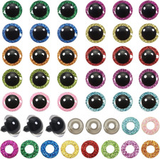 60 Stück 20mm Sicherheitsaugen Puppenaugen Tieraugen Kunststoff Bastel Augen Gli