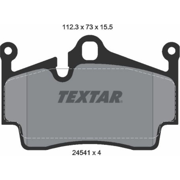 Textar 2454101 Bremsbelagsatz FüR Porsche Cayman Boxster 718 987 981 982-image