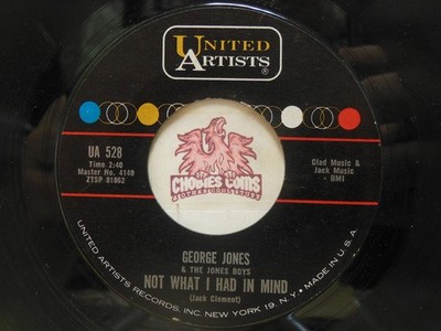 George Jones   Not What I Had In Mind / I Saw Me, 45 RPM VG (30H)