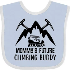 Inktastic Rock Climber Mommy Climbing Buddy Baby Bib Boots Pick Childs Boys