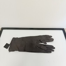 Club Monaco Amanda Leather Gloves NWT Dark Grey Charcoal Long Size Small 89