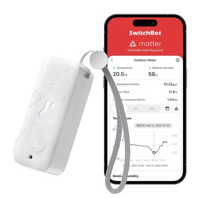 SwitchBot IP65 Hygrometer Thermometer Innen Außen Bluetooth Thermometer con