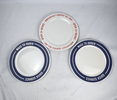 Kate Spade Lenox All In Good Taste Orders Up Salad Plates Set of 3 Diner Retro