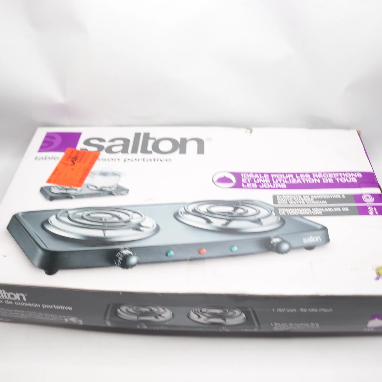 Salton Electric Cooktop Black 2.9" x 10.6" HP1941