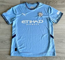 Size Large - 2024-25 Manchester City PUMA Home Soccer Jersey Fan Wear