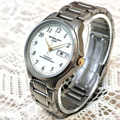 SEIKO ALBA EPSILON Herrenuhr Titan 10 ATM Water Resistant V743-7001