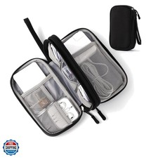 Travel Electronic Organizer Pouch Bag, 3 Compartments Portable Electronic Pho...