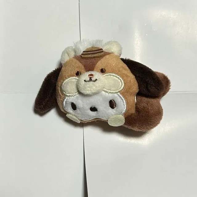 Sanrio Pochacco Squirrel Patch Badge & Brooch Set - New