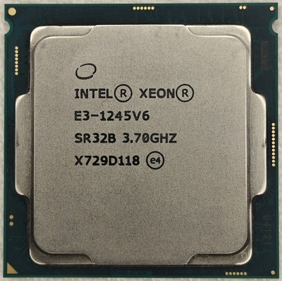 Intel Xeon E3-1245 V6 LGA-1151 CPU Processor 3.70 GHz 4-Core 8MB 73W GPU P630