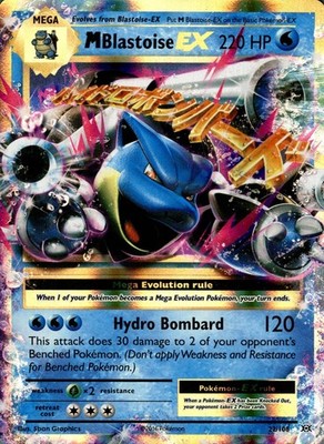 M Blastoise EX 22/108 Holo EX Rare Evolutions Pokemon Near Mint