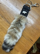 Genuine Bobcat Fur Tail Keychain Purse Hanger Home Decor Bear Concho Rearview