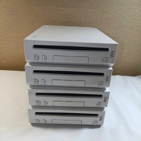 Lot of 4 Nintendo Wii Model RVL-001 Consoles - TESTED & WORKING + 1 Manual