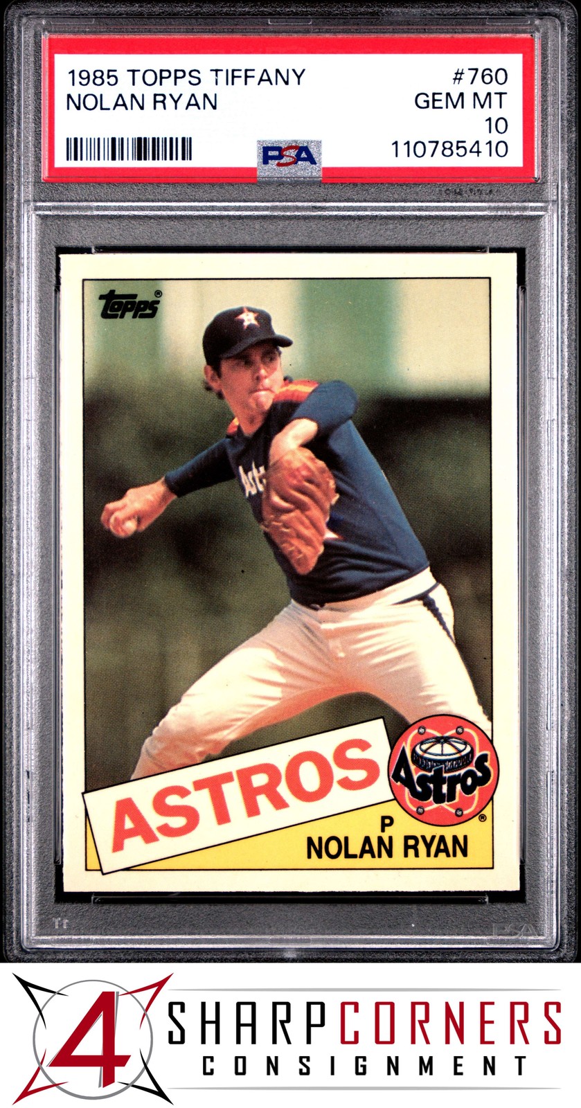 1985 TOPPS TIFFANY #760 NOLAN RYAN ASTROS HOF PSA 10