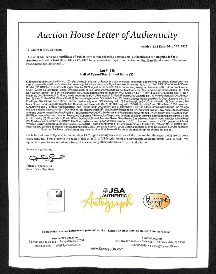 Jose Canseco Autographed Pacific Coast League Vintage Baseball Oakland A’s - JSA - Image 3 of 3