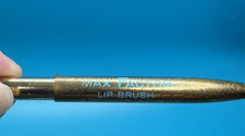VTG Max Factor Lipstick Lip Brush Bullet Style Retractable Gold Tone Made in USA