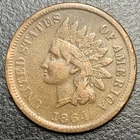 1864 L Indian Head Cent Penny 1c SEMI KEY DATE Choice Original FINE Rare US Coin