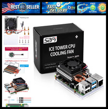 GeeekPi Fan for Raspberry Pi 4, Ultra Thin ICE Tower Cooler for Raspberry Pi, PW