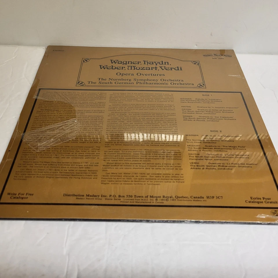 NURNBERG SYMPHONY WAGNER HAYDN WEBER MOZART VERDI OPERA OVERTURES - NEW/SEALED! - Image 4 of 4